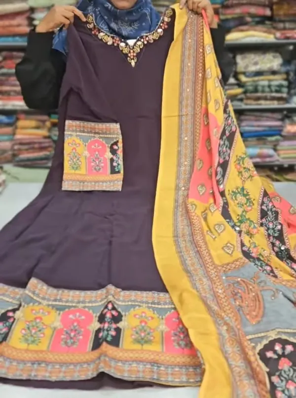 Kurti With Shawl | KS940